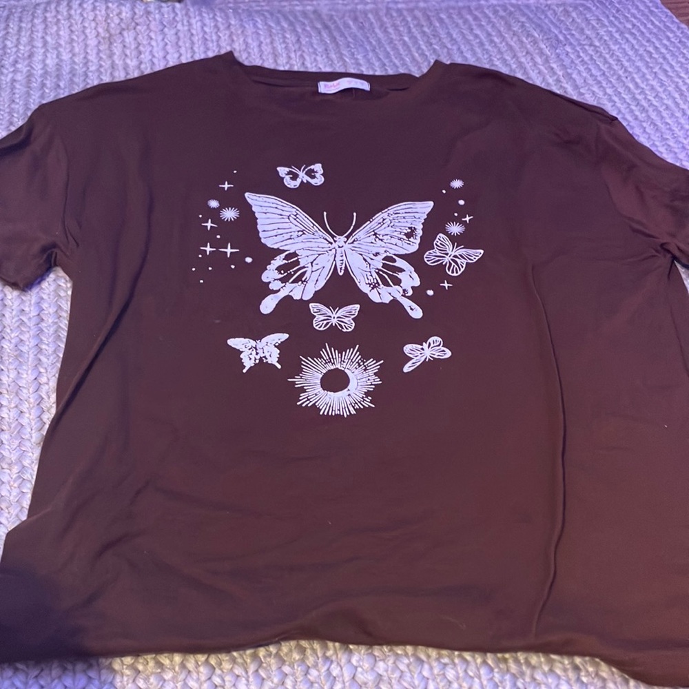 Oversized comfy butterfly tee
